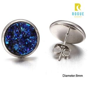 🆕🌌Druzy Galaxy Blue Stud Earrings🌌🆕